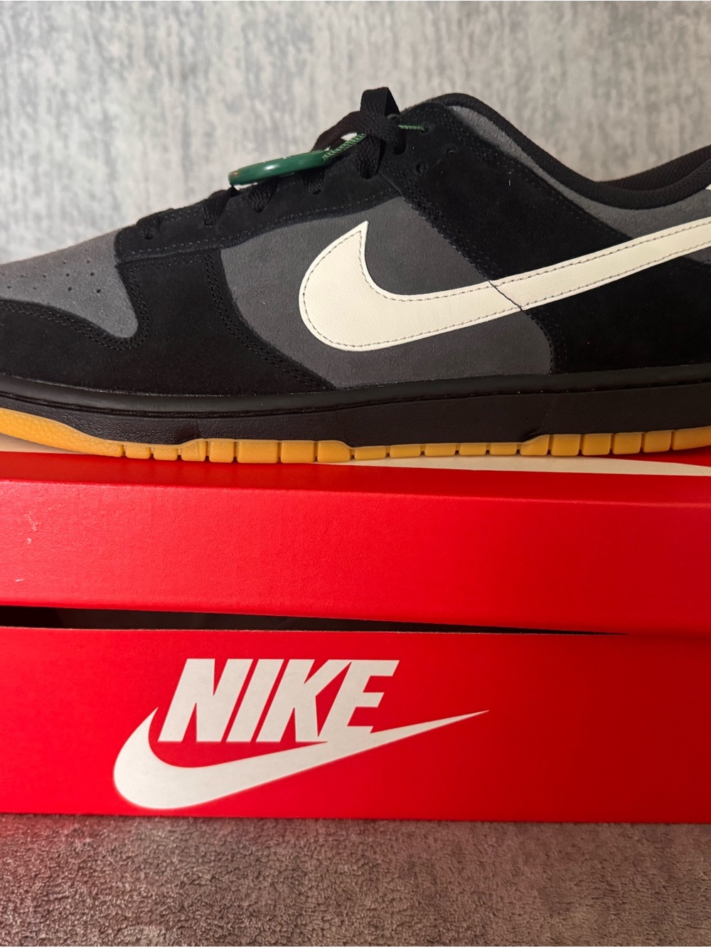 Nike Men’s Black, Gray & White Low-Top Sneaker with Gum Outsole